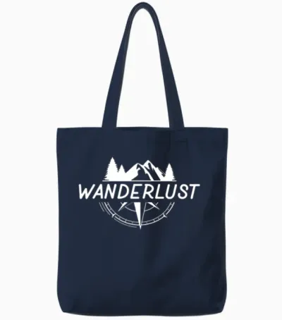 Hiking | Mountaineer | Wanderlust | Climbing Tote Bags - Navy