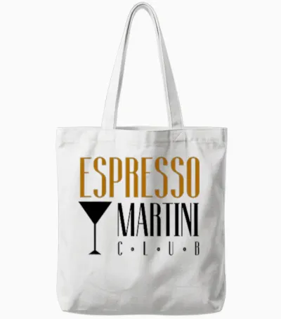Espresso Martini Club | Kaffee Cocktail Cafe Coffee Bar Team Tote Bags - White
