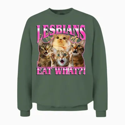 90s Graphic Unisex Sweatshirt - Military Green