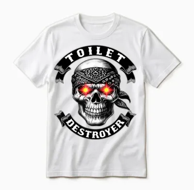 Toilet Destroyer Joke Poo Destroyer Toilet Destroyer Toilet Unisex T-Shirt - White