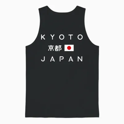 Kyoto Japan Unisex Tank Top - Black