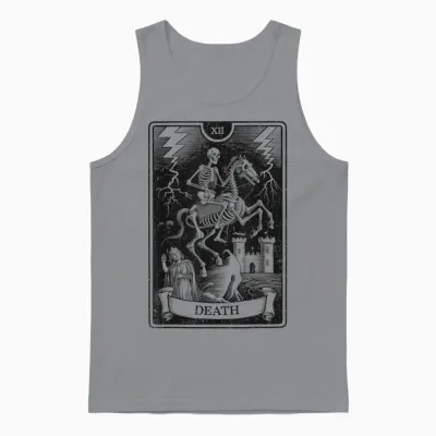 Esoteric Mystic Spiritual Tarot Card Streetwear T-Shirt, Grey, S Unisex Tank Top - Sport Grey