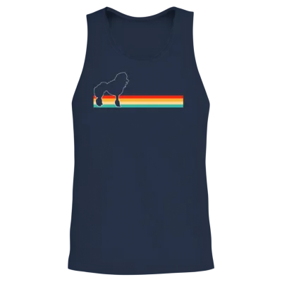 Poodle Retro Unisex Tank Top - Navy