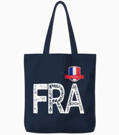 Frankreich Frankreich Menschenflagge Buchstaben F Und R Und a Frankreich Tote Bags - Navy