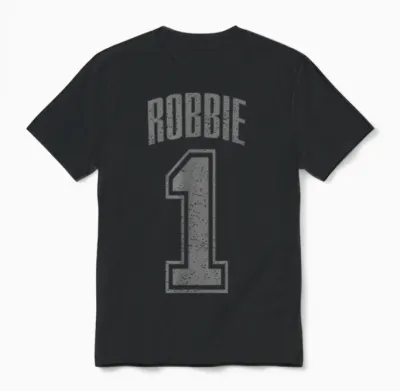 Robbie Supporter Number 1 Größter Fan Unisex T-Shirt - Black