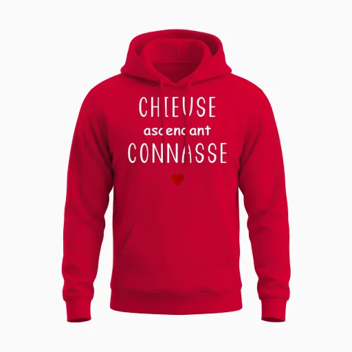 Woman Humor Bitty Ascending Ascending Shy Woman Unisex Hoodie - Red