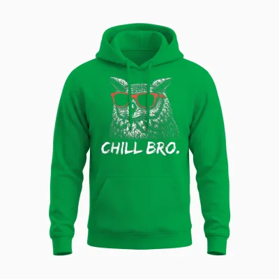 Chill Bruh – Lustiger Eule Mit Sonnenbrille Unisex Hoodie - Irish Green