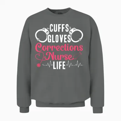 Correctional Nurse Nursing Correction Officer Unisex Sweatshirt - Graphite Heather