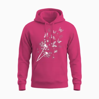 Pusteblume Butterblume Mit Schmetterlingen Im Garten Unisex Hoodie - Heliconia