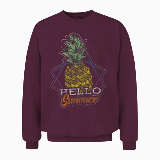 Retro Party Cool Unisex Sweatshirt in Maroon