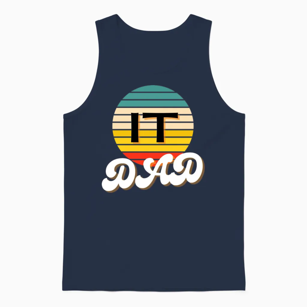 It Dad Retro Unisex Tank Top in Navy