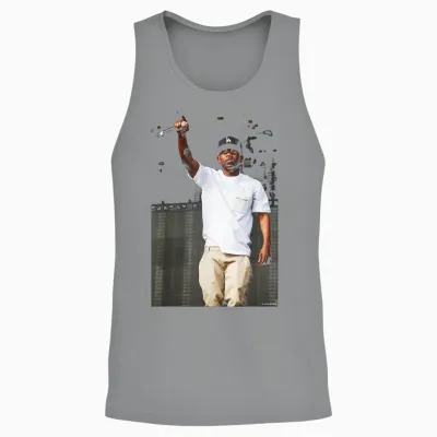 Le Rappeur Kendrick Lamar Live T in the Park Par Andy Willsher Unisex Tank Top - Sport Grey