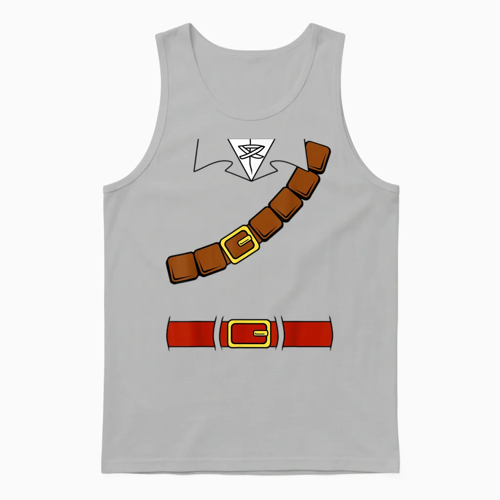 Nintendo Zelda Basic Link Belt and Harness Costume Unisex Tank Top in Ash