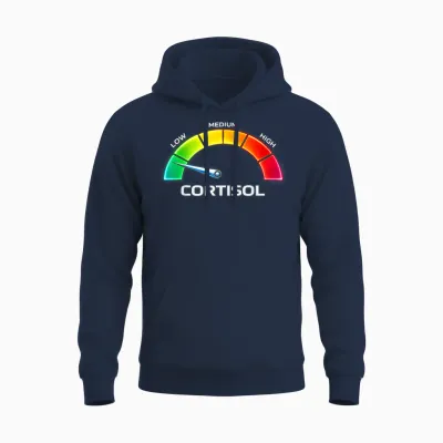 Humor Stress Low Cortisol Levels Unisex Hoodie - Navy