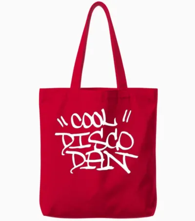 Cool Disco Dance Graffiti Design Tote Bags - Red