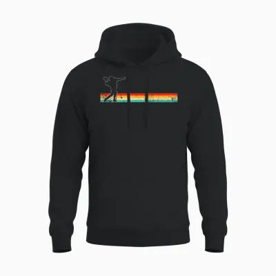Football Retro Unisex Hoodie - Black