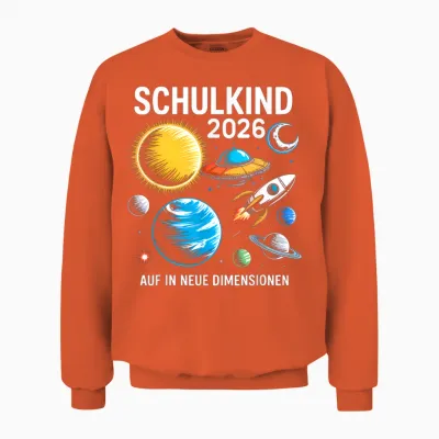 T-Shirt with Space Astronaut Design Unisex Sweatshirt - Orange