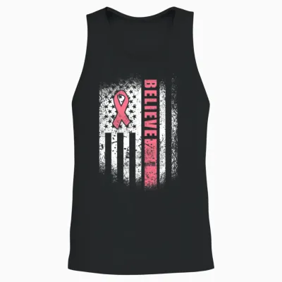 Breast Cancer Believe Breast Cancer Awareness Unisex Tank Top - Black