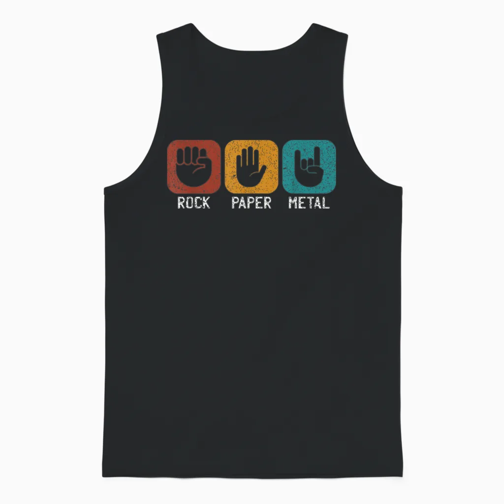 Heavy Metal Music - Rock On Unisex Tank Top in Black