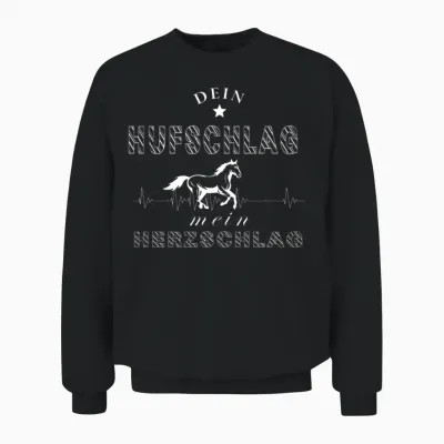 Horse Logo Unisex Sweatshirt - Black