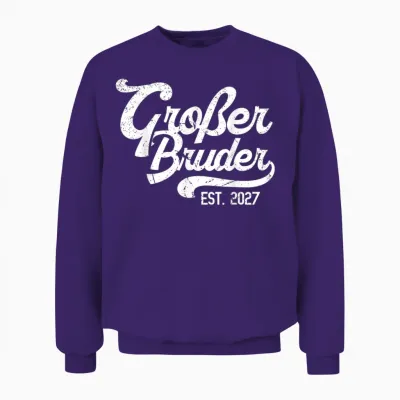 Großer Bruder 2027 Werdender Grosser Bruder Schwangerschaft Unisex Sweatshirt - Purple