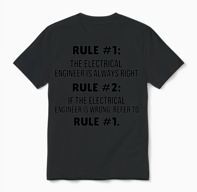 Electrical Engineering Gifts Electrical Engineer Unisex T-Shirt in Black
