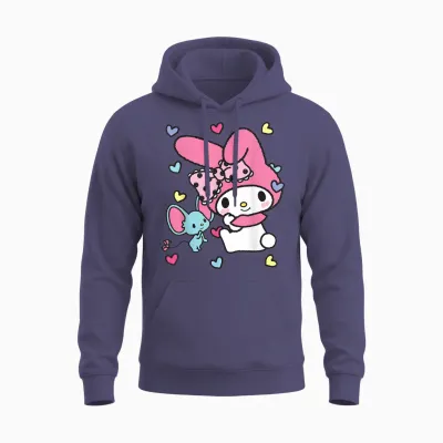 My Melody and Friend Sweet Hearts Unisex Hoodie - Heather Sport Dark Navy