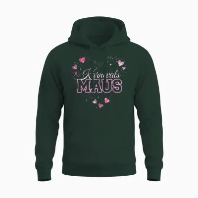 Carnival Mouse Cute Fancy Dress Motif for Women and Children Unisex Hoodie - Forest