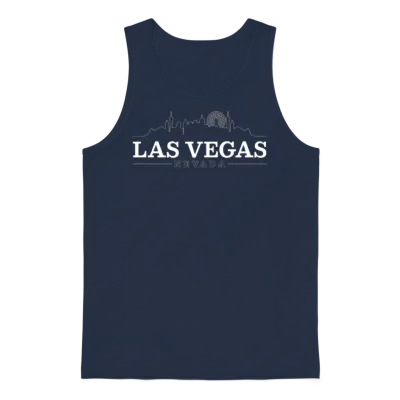Las Vegas Unisex Tank Top - Navy