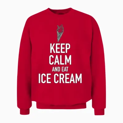 Keep Calm and Eat Ice Cream - Ice Cream - Tb Unisex Sweatshirt - Red