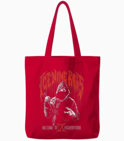 Ice Nine Kills - Mystery Killer T-Shirt, Black Tote Bags - Red