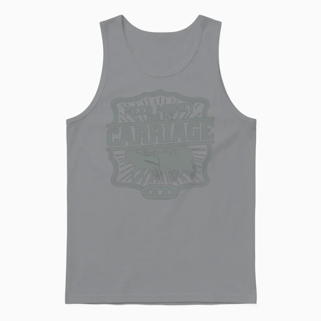 Coachmen Horse Carriage Coachman Unisex Tank Top in Sport Grey