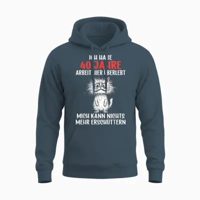 40 Jähriges Dienstjubiläum Firmenjubiläum 40 Jubiläum Arbeit Unisex Hoodie - Dark Heather