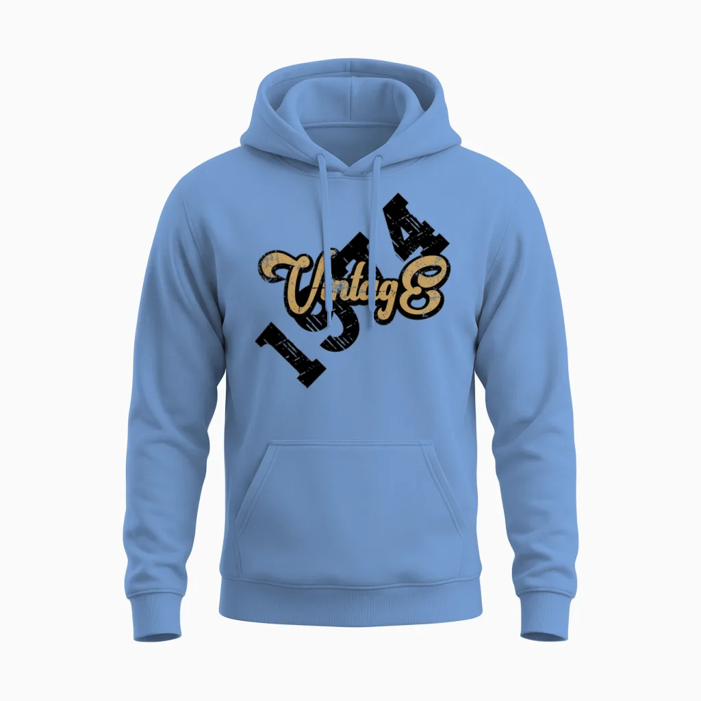1974 Vintage Unisex Hoodie in Carolina Blue