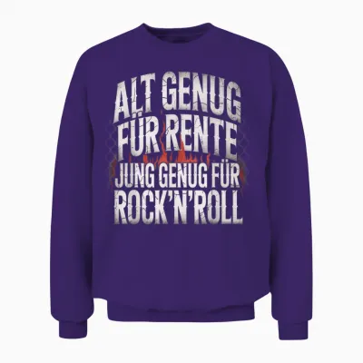 Rentner Ruhestand Rock N Roll Unisex Sweatshirt - Purple