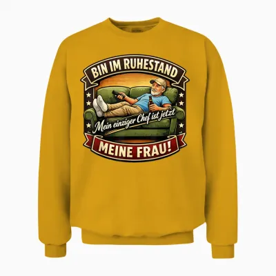 Rente 2026 Ruhestand Pension Pensionär Lustiges Rentner Unisex Sweatshirt - Gold