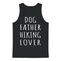 Dog Father Hiking Lover — Lovers Unisex Tank Top - Black – 1
