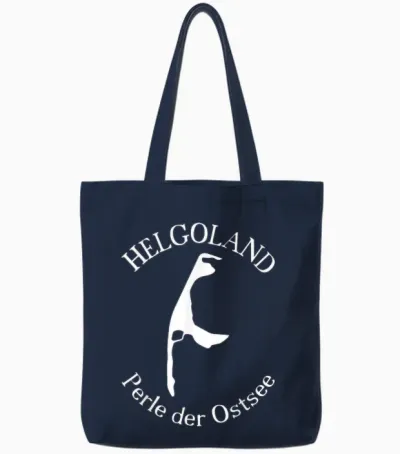 Helgoland or Sylt - Pearl of the Baltic Sea - Fun T-Shirt, Black Tote Bags - Navy