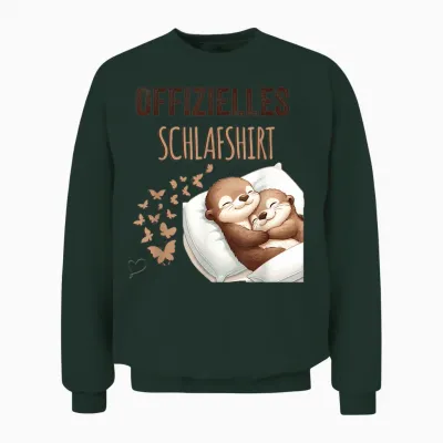 Official Sleep Shirt | Sea Otter Pyjamas Otter T-Shirt, White Unisex Sweatshirt - Forest