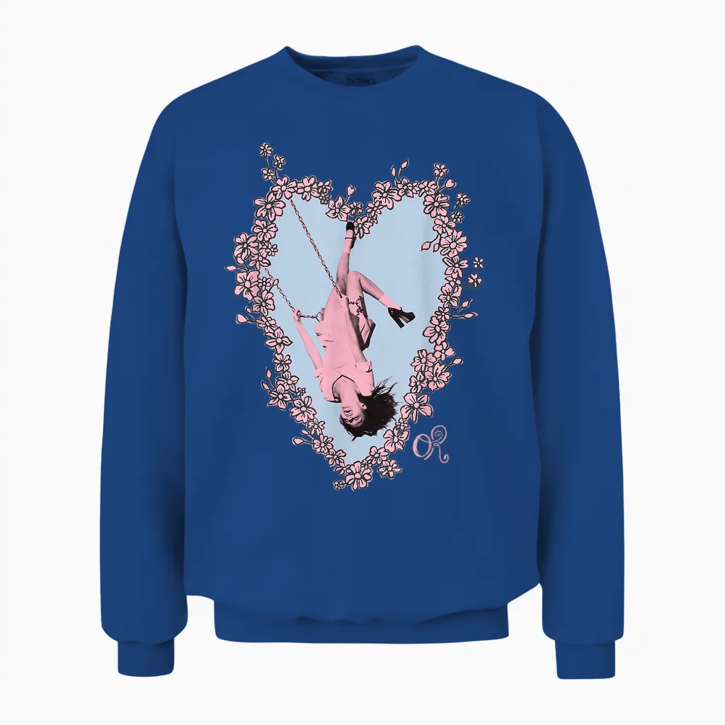 Official Photo Olivia Rodrigo Heart Swing Unisex Sweatshirt in Royal