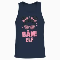 11. Geburtstag Mädchen Messy Bun Bäm! Elf Jahre Alt Unisex Tank Top in Navy - 2