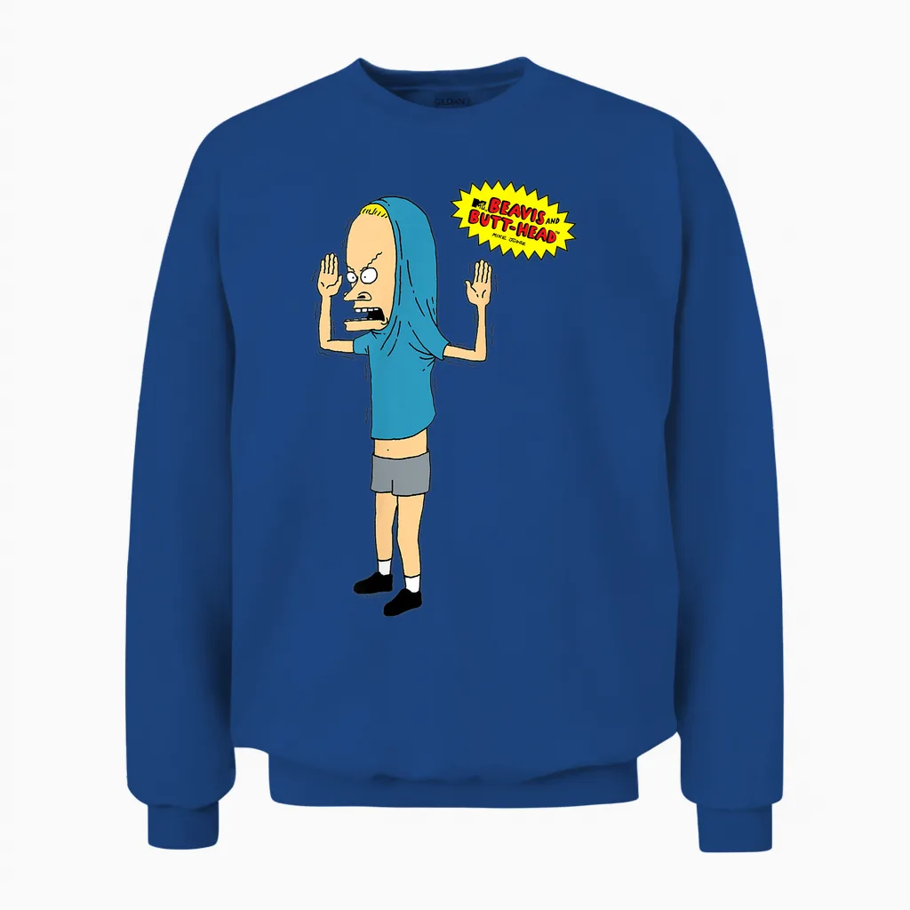 Beavis and Butt-Head the Great Cornholio T-Shirt, Gray, S Unisex Sweatshirt in Royal