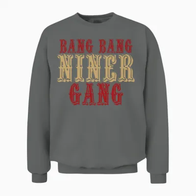 Bang Bang Niner Gang! Unisex Sweatshirt - Graphite Heather