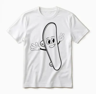 Funny Skateboarding Funny Skateboard Unisex T-Shirt - White