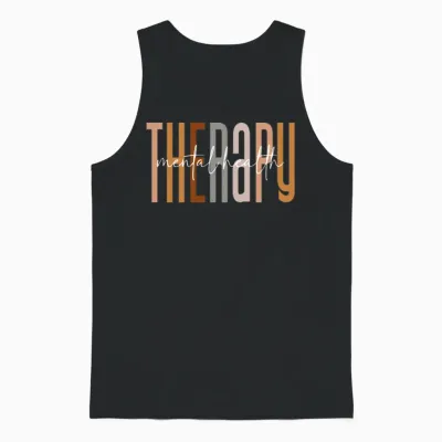 Mental Health Therapy Squad Matching Therapist Unisex Tank Top - Black