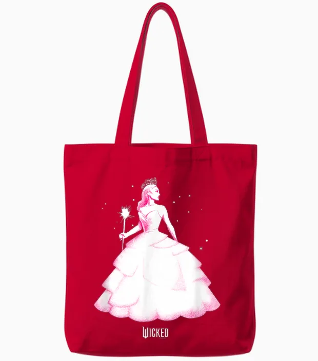 Wicked Glinda Tonal Pose Tote Bags in Red
