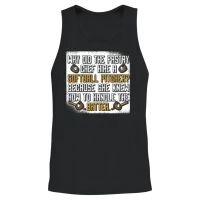 Softball Funny — Baseball & Gift Unisex Tank Top - Black – 2