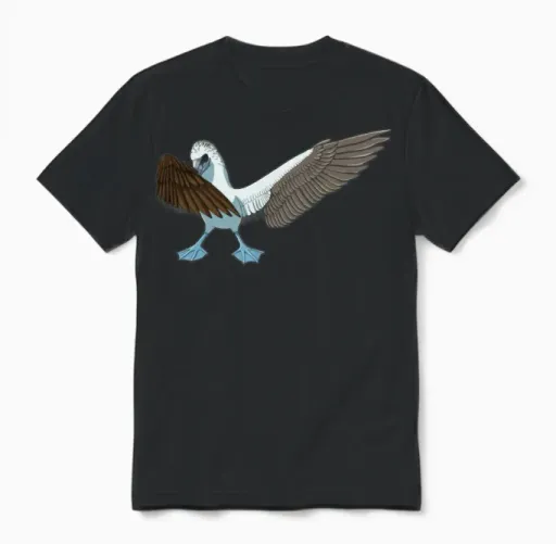 Dabbing Funny Blue-Footed Booby Bird Unisex T-Shirt in Black