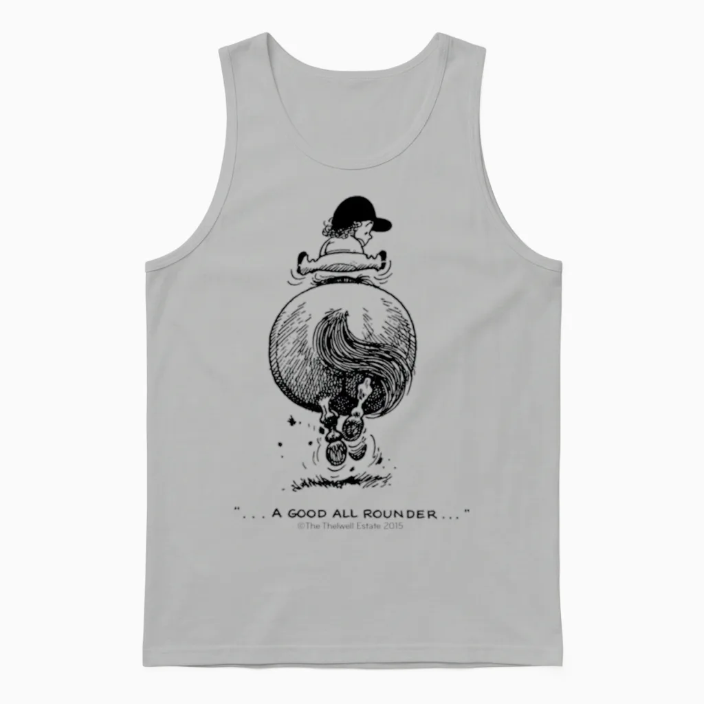 Ponygalopp Thelwell Cartoon Unisex Tank Top in Ash