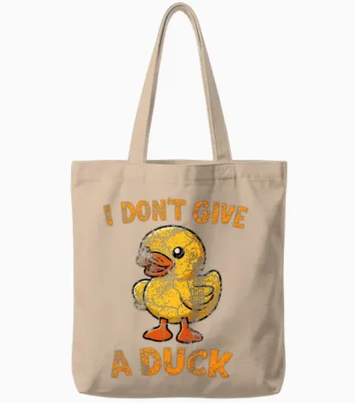 Bold Duck Attitude Tote Bags - Natural